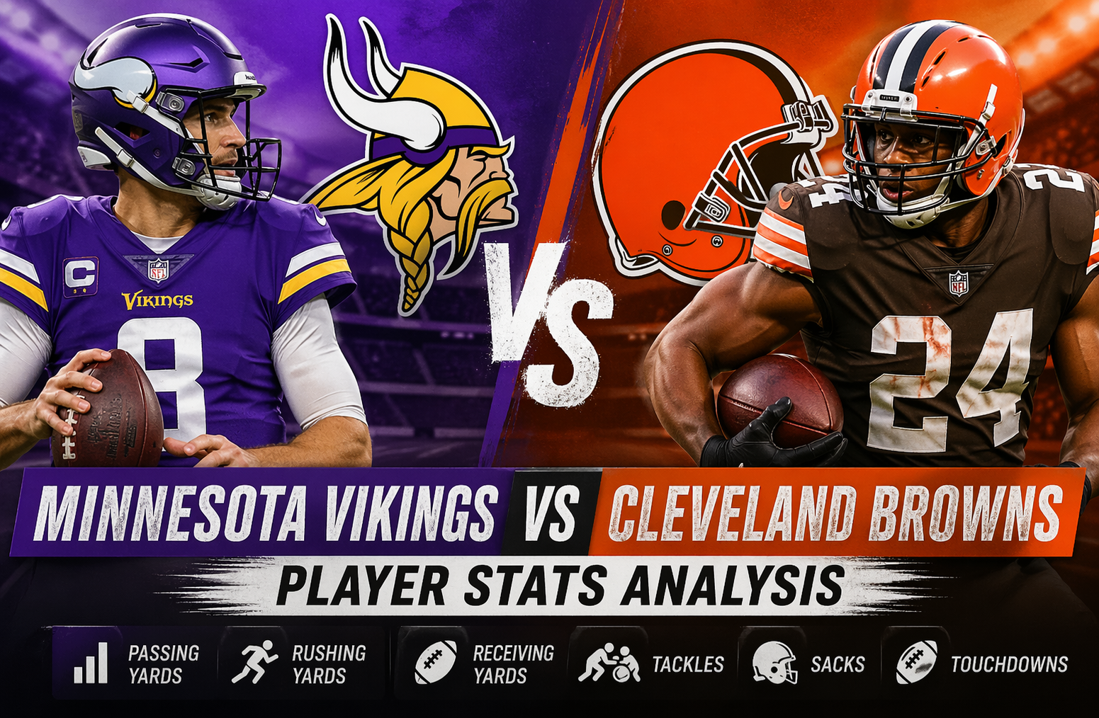 Minnesota Vikings vs Cleveland Browns Match Player Stats