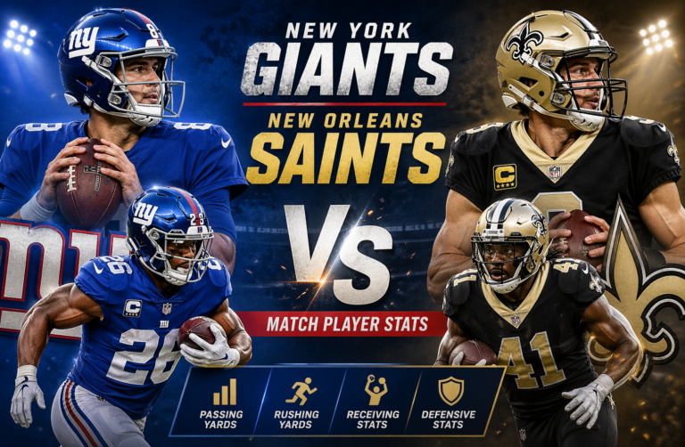 New York Giants vs New Orleans Saints Match Player Stats
