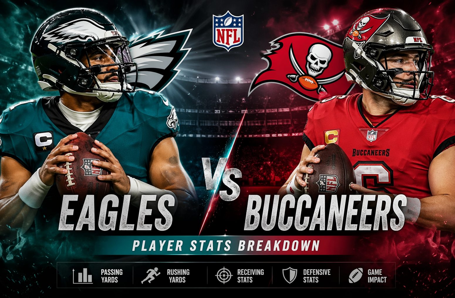 Philadelphia Eagles vs Tampa Bay Buccaneers Match Player Stats