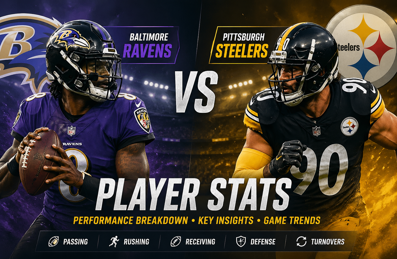 Baltimore Ravens vs Pittsburgh Steelers Match Player Stats
