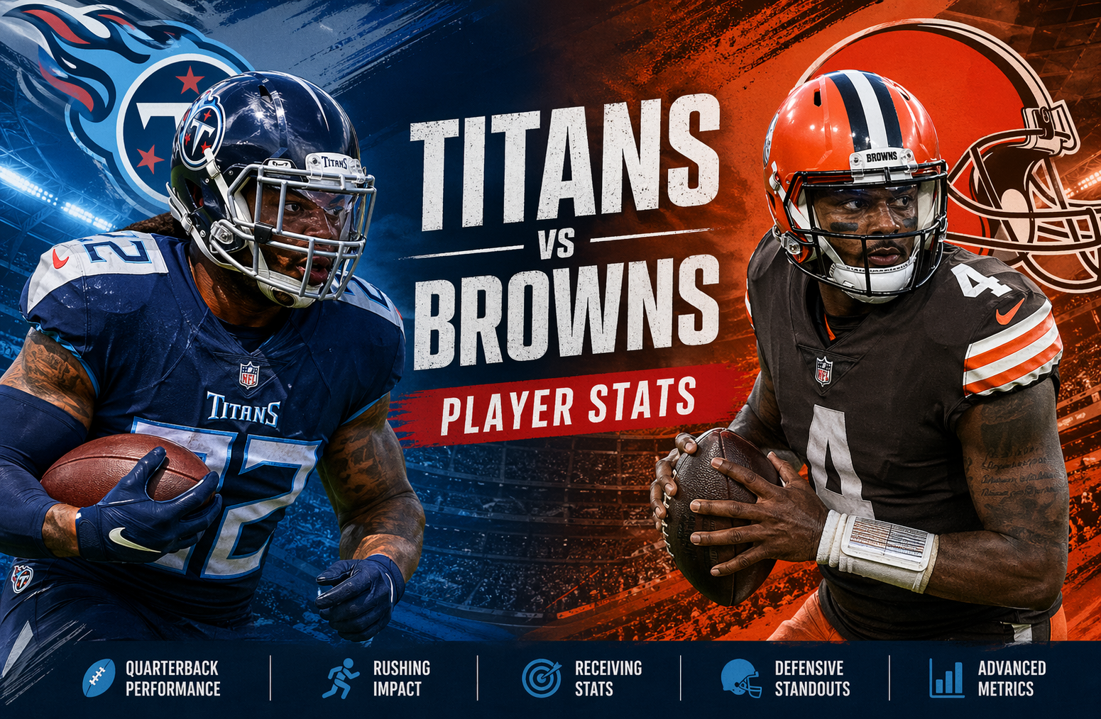 Tennessee Titans vs Cleveland Browns Match Player Stats