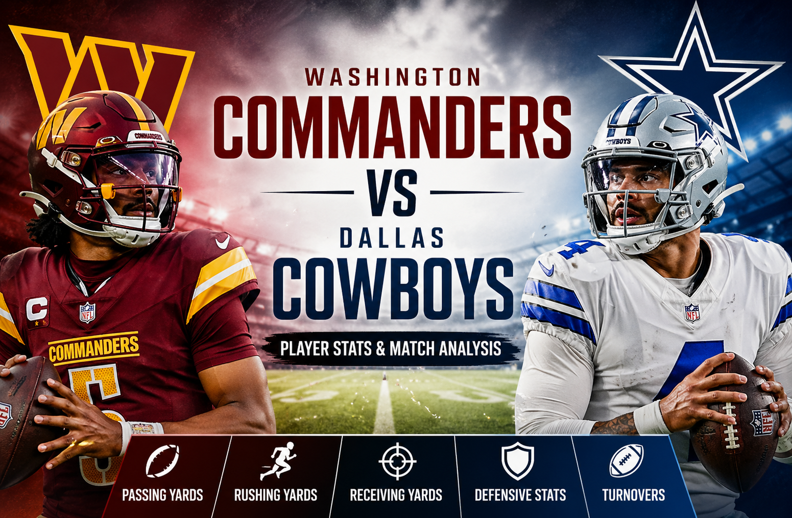 Washington Commanders vs Dallas Cowboys Match Player Stats