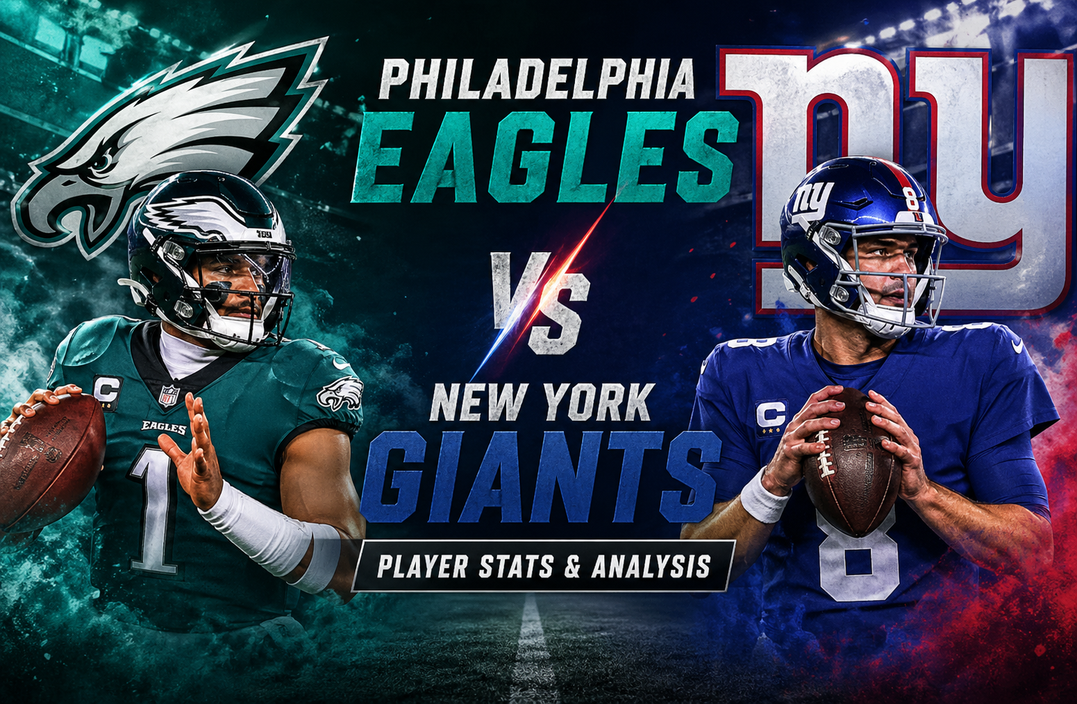 Philadelphia Eagles vs New York Giants Match Player Stats