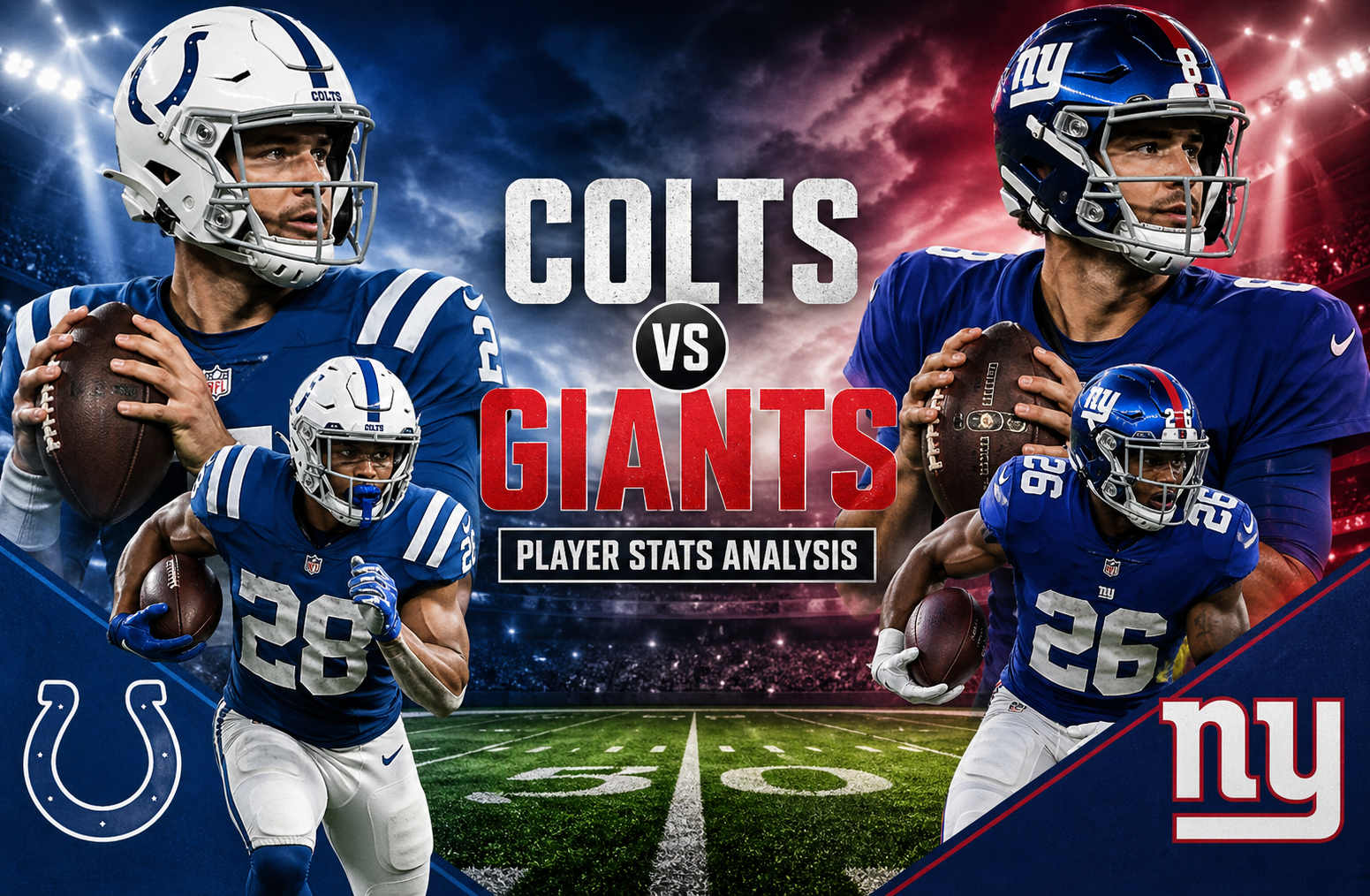 Colts vs New York Giants Match Player Stats