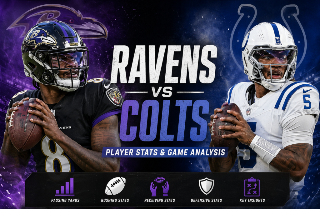 Baltimore Ravens vs Indianapolis Colts Match Player Stats