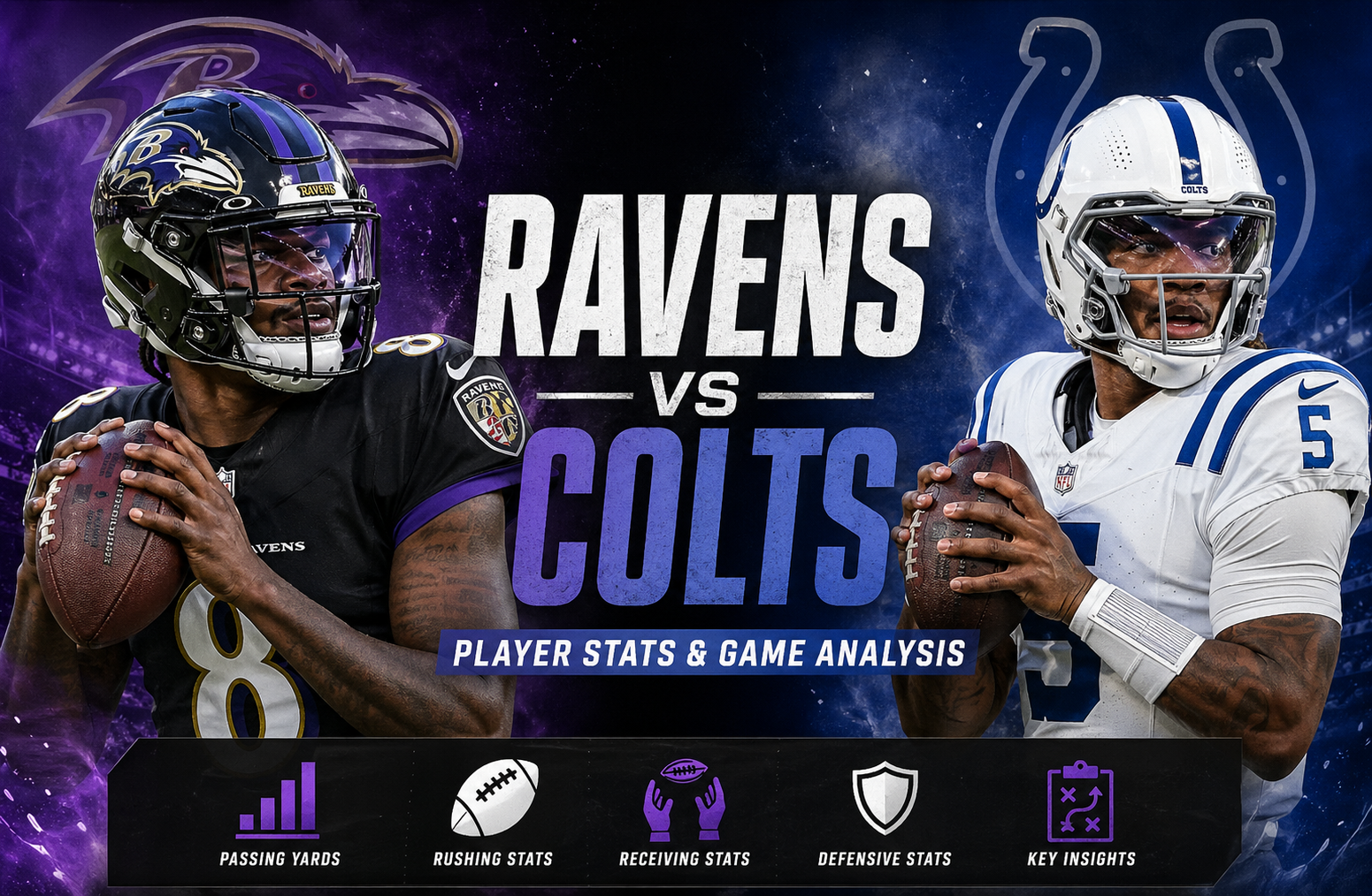 Baltimore Ravens vs Indianapolis Colts Match Player Stats