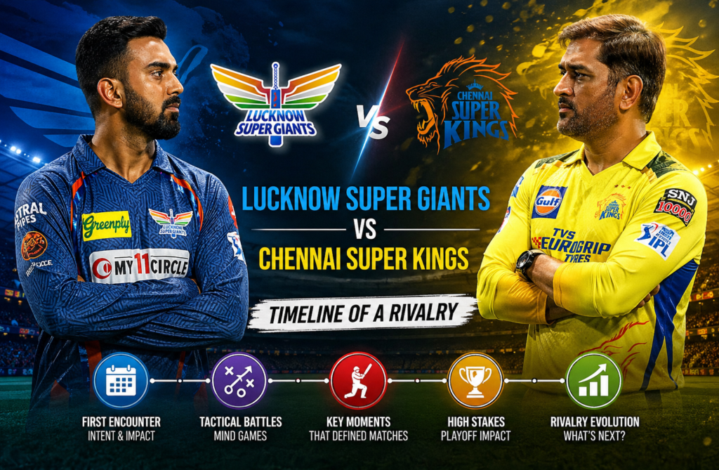 Lucknow Super Giants vs Chennai Super Kings Timeline