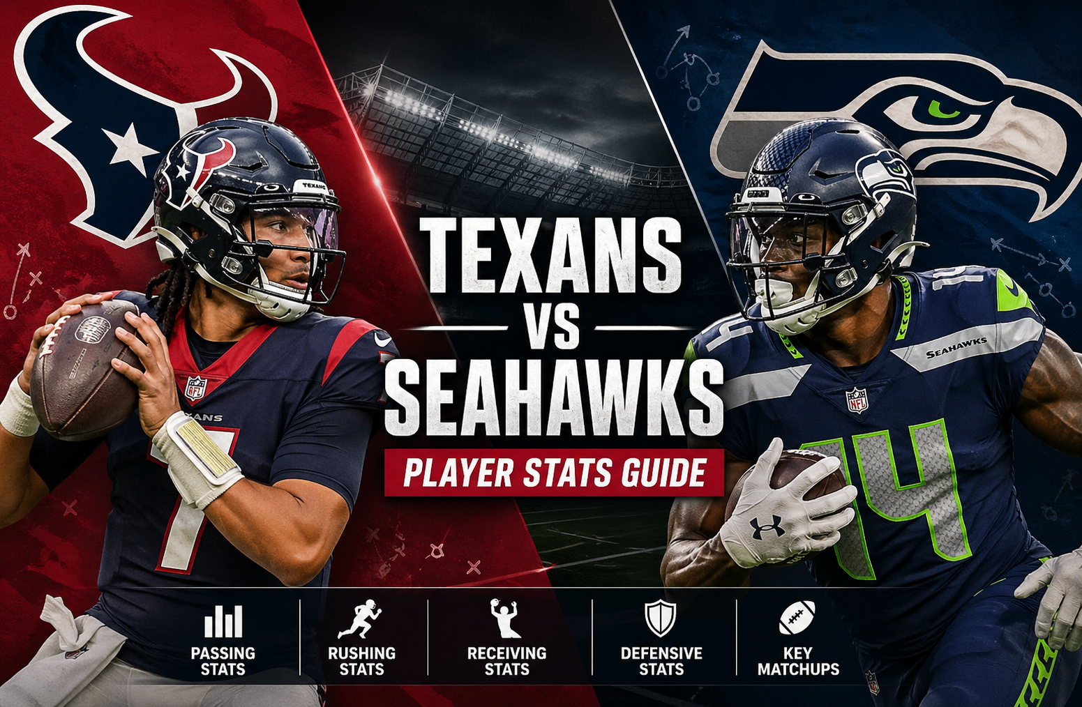 Texans vs Seahawks Match Player Stats