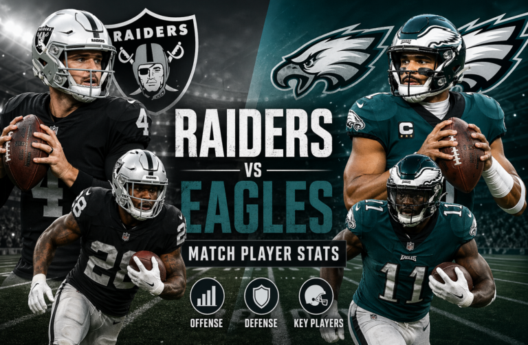 Las Vegas Raiders vs Philadelphia Eagles Match Player Stats
