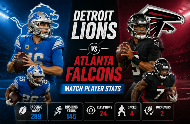 Detroit Lions vs Atlanta Falcons Match Player Stats