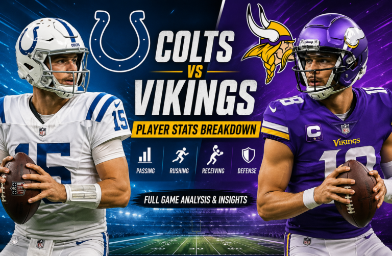 Colts vs Minnesota Vikings Match Player Stats