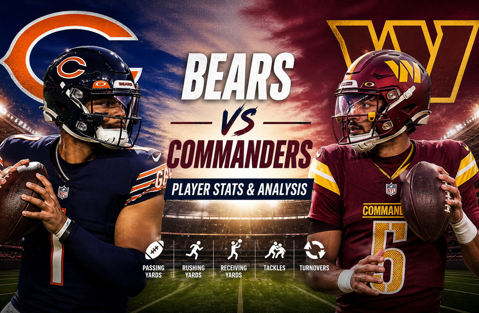 Chicago Bears vs Washington Commanders Match Player Stats