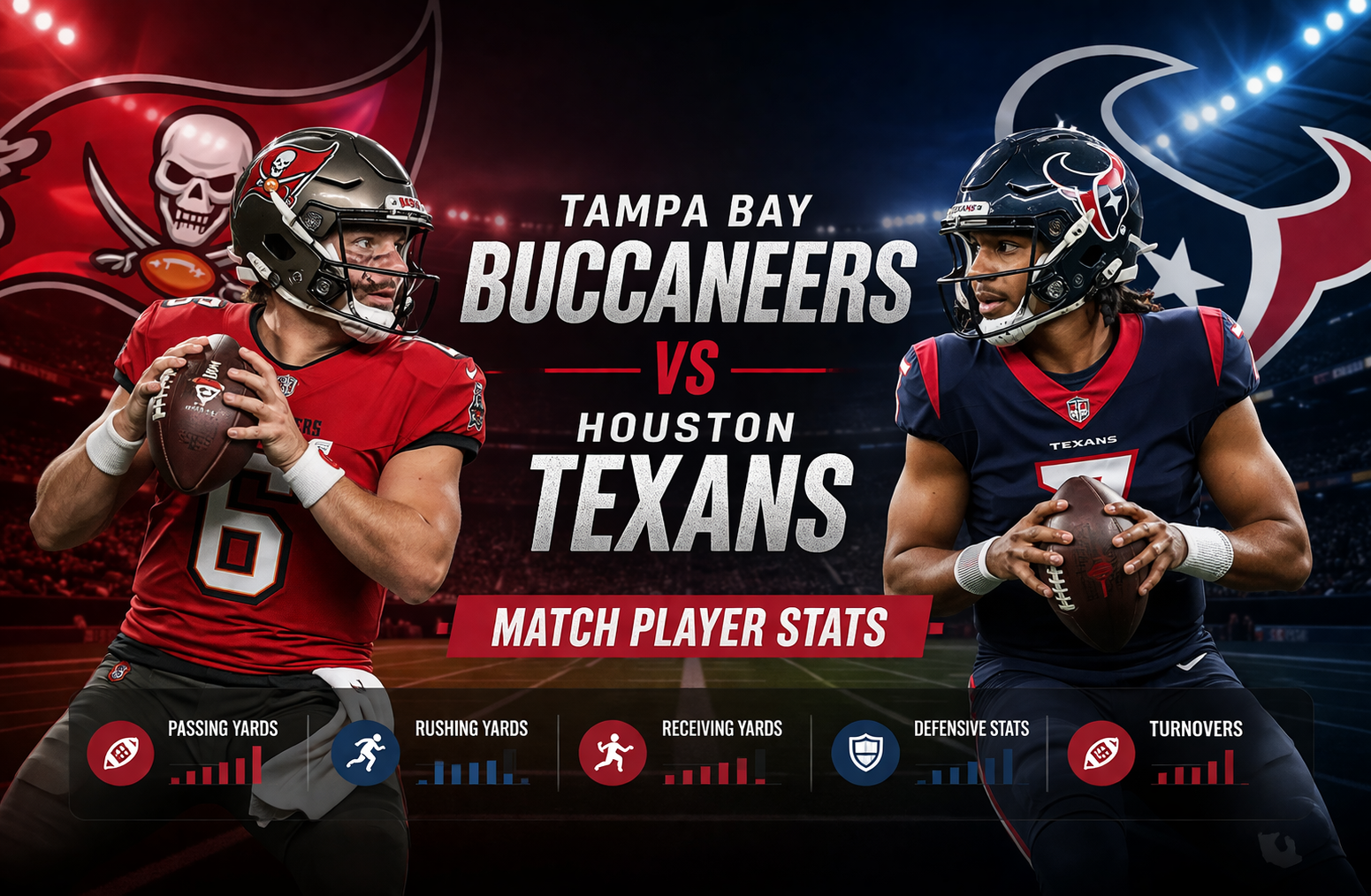 Tampa Bay Buccaneers vs Houston Texans Match Player Stats