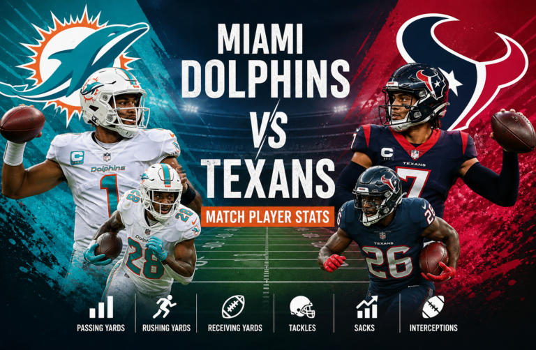 Miami Dolphins vs Texans Match Player Stats