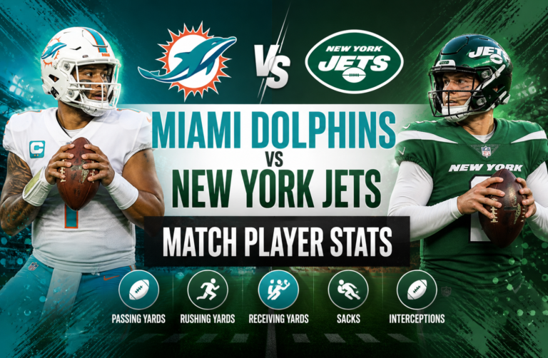 Miami Dolphins vs New York Jets Match Player Stats