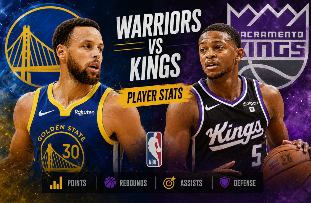 Golden State Warriors vs Sacramento Kings Match Player Stats