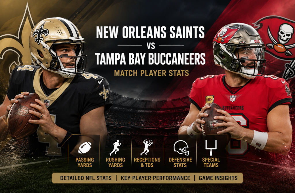 New Orleans Saints vs Tampa Bay Buccaneers Match Player Stats