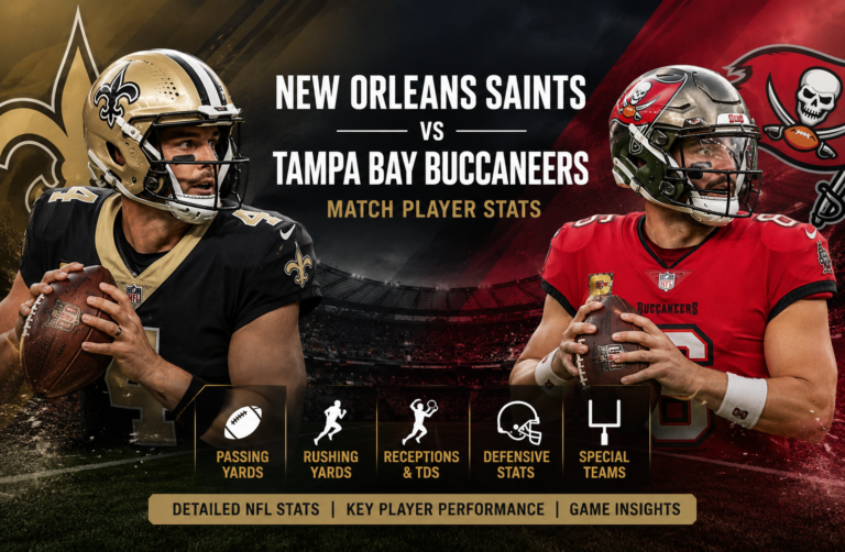 New Orleans Saints vs Tampa Bay Buccaneers Match Player Stats