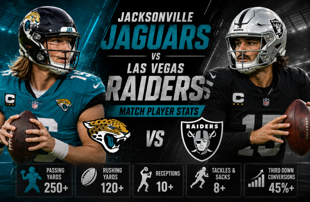 Jacksonville Jaguars vs Las Vegas Raiders Match Player Stats