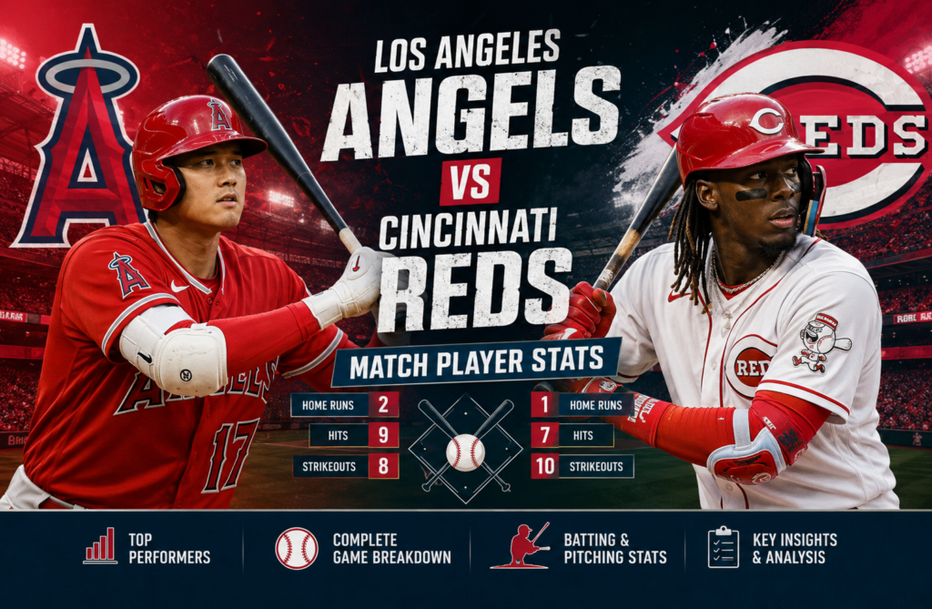 Los Angeles Angels vs Cincinnati Reds Match Player Stats